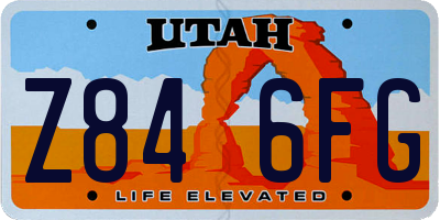 UT license plate Z846FG