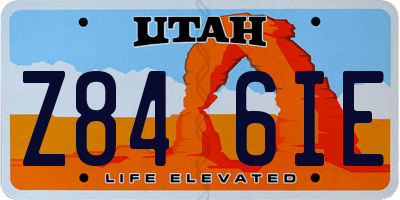 UT license plate Z846IE