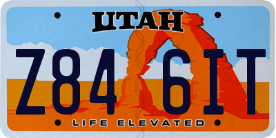 UT license plate Z846IT