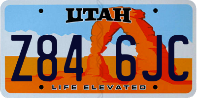 UT license plate Z846JC