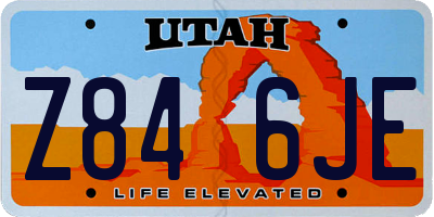 UT license plate Z846JE