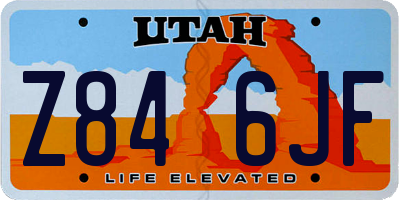 UT license plate Z846JF