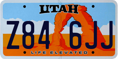 UT license plate Z846JJ
