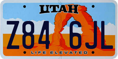 UT license plate Z846JL