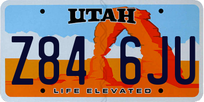 UT license plate Z846JU