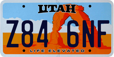 UT license plate Z846NF