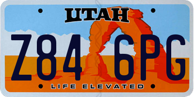 UT license plate Z846PG