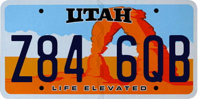 UT license plate Z846QB