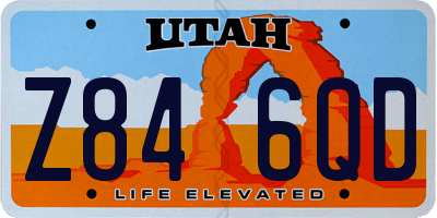 UT license plate Z846QD