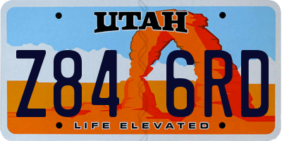 UT license plate Z846RD