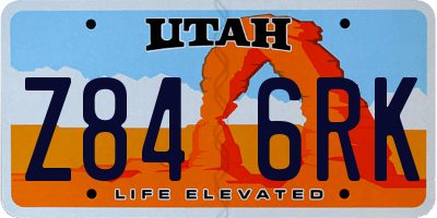 UT license plate Z846RK
