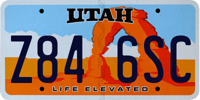 UT license plate Z846SC