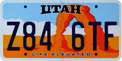 UT license plate Z846TF