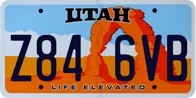 UT license plate Z846VB