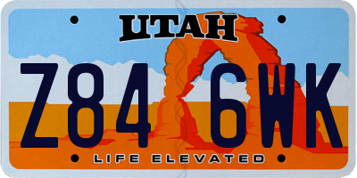 UT license plate Z846WK
