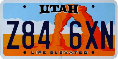 UT license plate Z846XN
