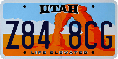 UT license plate Z848CG