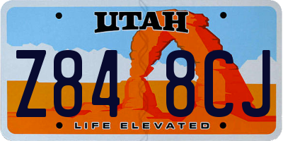 UT license plate Z848CJ