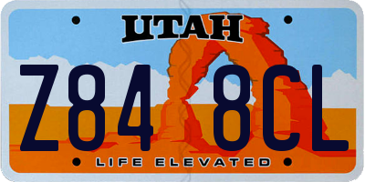 UT license plate Z848CL