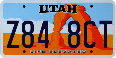 UT license plate Z848CT