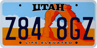 UT license plate Z848GZ