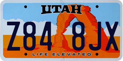 UT license plate Z848JX