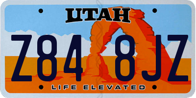 UT license plate Z848JZ