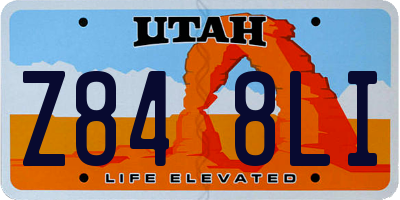 UT license plate Z848LI