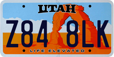 UT license plate Z848LK