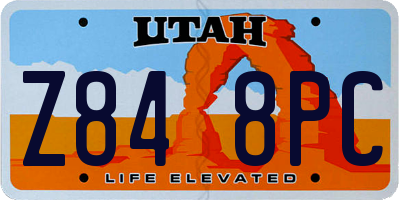 UT license plate Z848PC