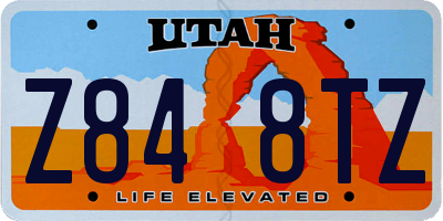 UT license plate Z848TZ