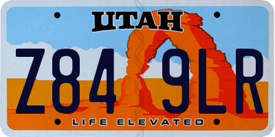 UT license plate Z849LR