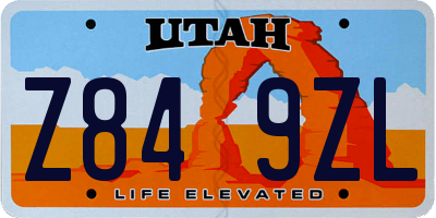 UT license plate Z849ZL