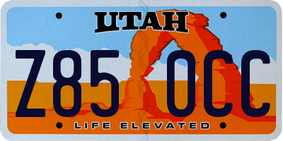 UT license plate Z850CC