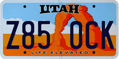 UT license plate Z850CK