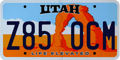 UT license plate Z850CM