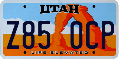 UT license plate Z850CP