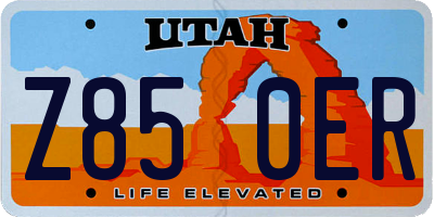 UT license plate Z850ER