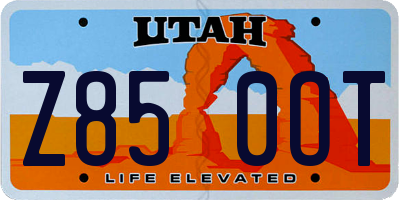 UT license plate Z850OT