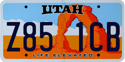 UT license plate Z851CB