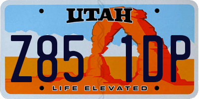 UT license plate Z851DP