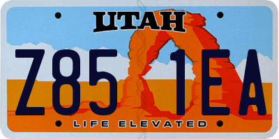 UT license plate Z851EA