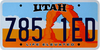 UT license plate Z851ED