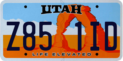 UT license plate Z851ID