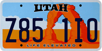 UT license plate Z851IO