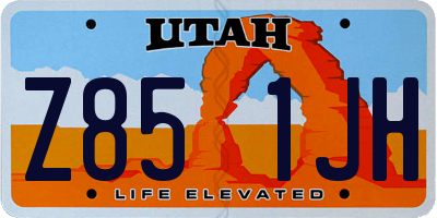 UT license plate Z851JH