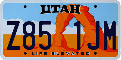 UT license plate Z851JM
