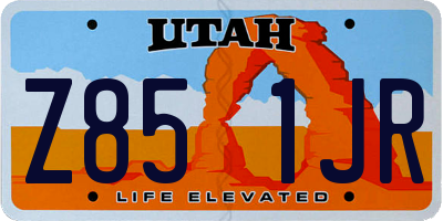 UT license plate Z851JR