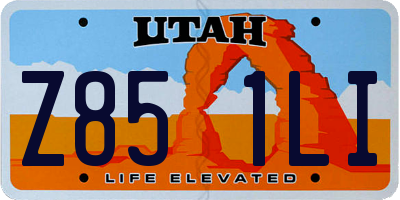 UT license plate Z851LI