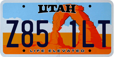 UT license plate Z851LT